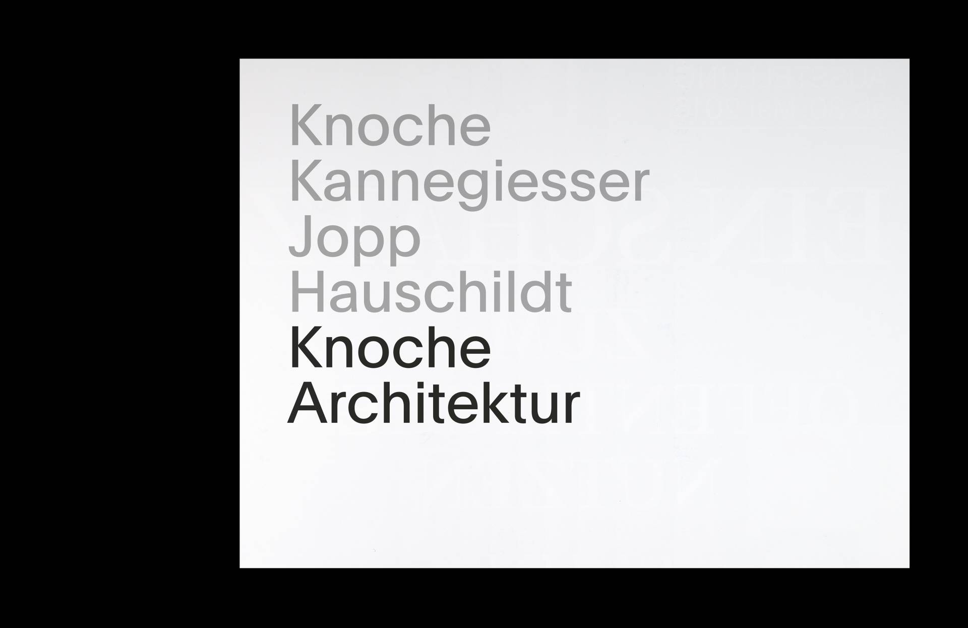 Visuelle Identität für Knoche Architektur in Leipzig